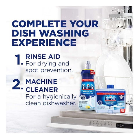 Finish Powerball Quantum All In 1 Lemon Sparkle Dishwasher Detergent 40 Tablets