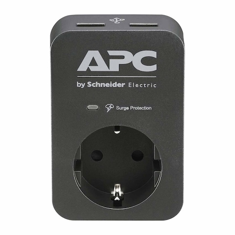 APC Essential SurgeArrest - 1 Outlet - 2 USB Ports - 230V - Black