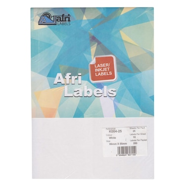 AFRI LASER ADHESIVE LABEL A4 K004