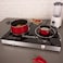 DOMEA&reg; Infrared Cooktop   Double Burner With 4 Preset fuctions   A-Grade Micro Crystal Panel   Easy Touch Induction Cooker   Child Safety Lock   1800W+1800W Power