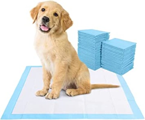 Disposable Absorbent Quick Drying Leak-Proof Pee Pads for Potty Training for Pets, 45x60cm M - 50 Pieces