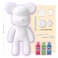DIY CREATE YOUR OWN UNIQUE ACRYLIC FLUID POURING PAINT BEAR (7 inch - 18 cm) COMPLETE SET, Colors: Fluorecent-Pink, Mint-Green, Light-Blue. Arts and Crafts, Customize Handmade Creative Birthday Gift