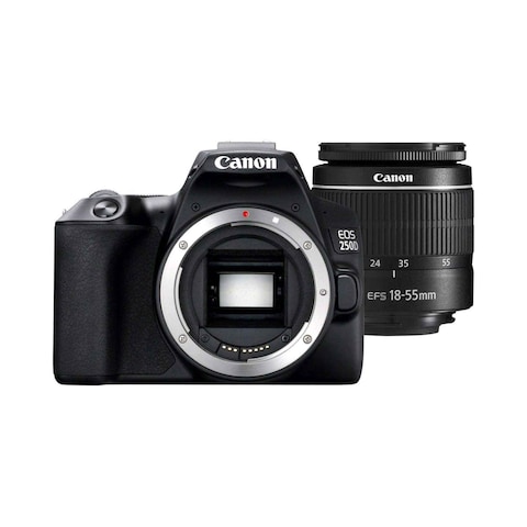 Canon EOS 250D SLR Camera With EFS 18-55mm DC III Lens Black