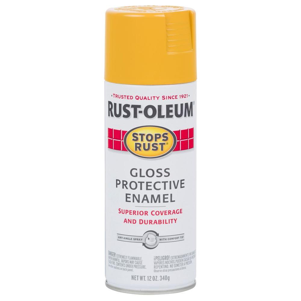 Buy Rustoleum - Stops Rust Yellow Gloss 12 Oz. Spray Online | Carrefour UAE