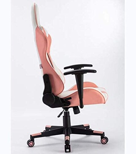 LANNY Gaming Chair High Back Computer Chair JLT2022 Chrome Desk Chair PC Racing Executive Ergonomic Adjustable Swivel Task Chair and Lumbar Support (pink)