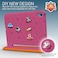 Moxedo Rugged Protective EVA Silicone Kids Case Cover, Shockproof DIY 3D Cartoon Pattern With Pencil Holder, Stand And Handle Grip Compatible For Apple iPad 2022 (10th Gen) 10.9 inch (Rose Pink)
