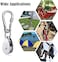 ABBASALI 8mm Thick Heavy Duty Spring Snap Hook Carabiner Screw Lock Keyring 3 Pcs Pack