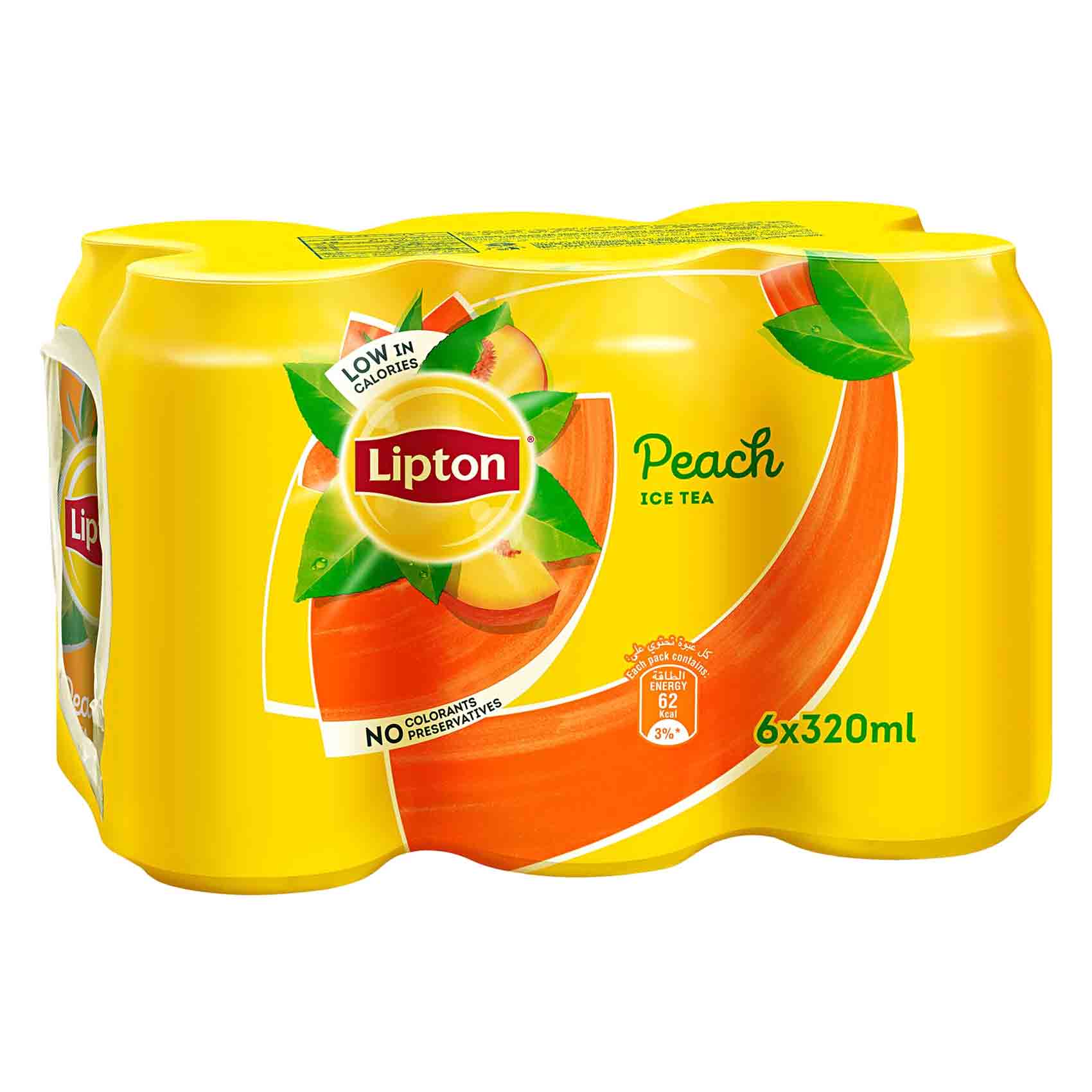 ليبتون آيس تي خوخ 320 مل × 6 علب