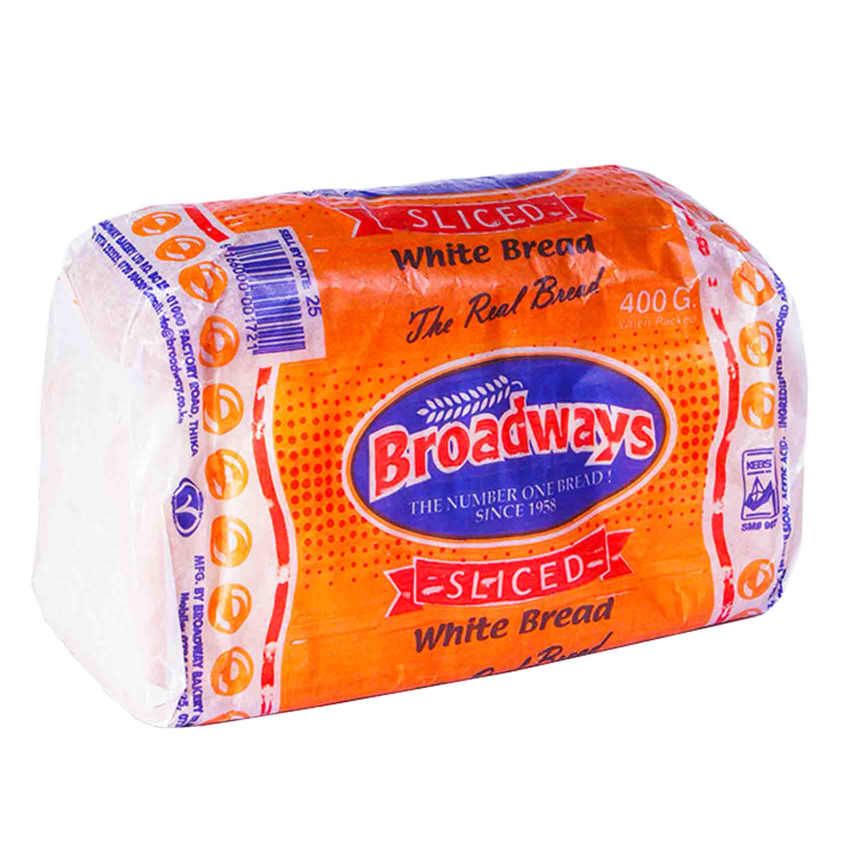 Broadways Sliced White Bread 400g