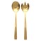 Home Deco Factory Inox Effect Stainless Steel Salad Servers Gold 2 PCS