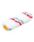 Harris 4 inch Roller Sleeve White Red &amp; Grey Stripe