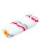 Harris 4 inch Roller Sleeve White Red &amp; Grey Stripe