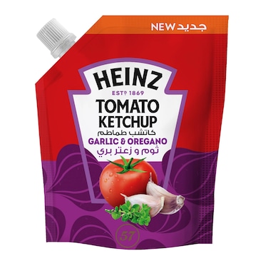 Heinz Tomato Ketchup with Garlic and Oregano - 125 gm