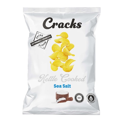 Cracks Kettle Cooked Chips with Sea Salt - 105-115 gram