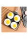 4 Hole Omelet Pan for Burger Eggs Ham Pancake Maker Wooden Handle Frying Pot Non-Stick Cooking Breakfast