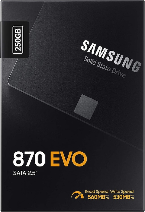 SAMSUNG 870 EVO 250GB 2.5 Inch SATA III Internal SSD (MZ-77E250B/AM)