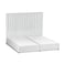In House Alkmar Velvet Bed Frame - Queen - 200x160 cm - White