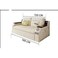 Extendable 2 in 1 Sofa Bed with Side Pockets,  Bottom and Side Storage, USB Ports, Bluetooth and Speaker Size 180 cm Outside color Orange