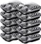 Go2Camps Alsaqer [10 Pack] 3 Section Black Base With Lids Food Storage Container, Disposable Food Container , Meal Preparation Containers , Lunch Boxes Microwave , Freezer Safe (3 Compartment)