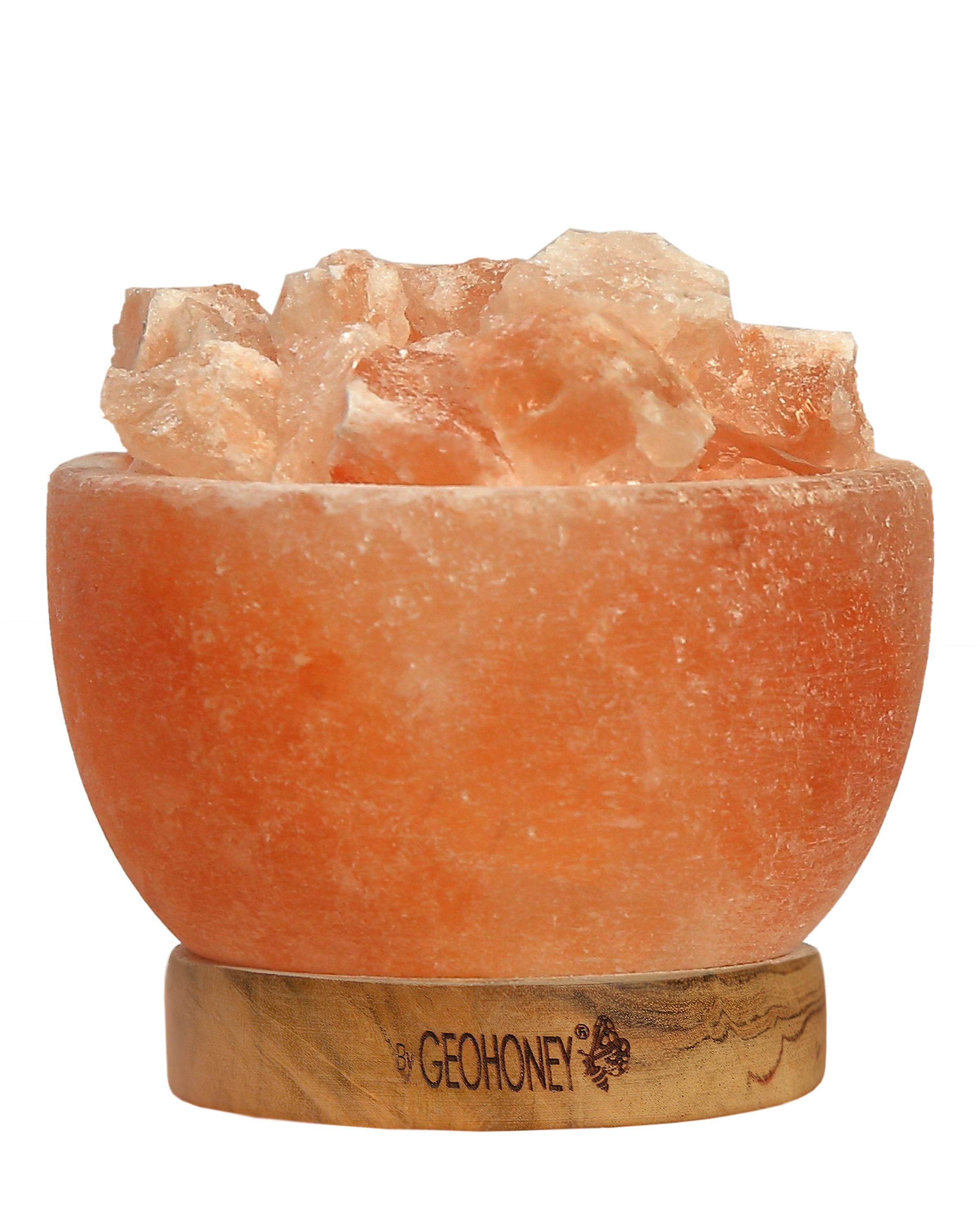 Geohoney Himalayan Salt Lamp With USB Mini - Fire Bowl