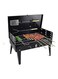 Biki Charcoal Bbq Grill Portable Barbeque And Utensils 22 X 26 X 44Cm