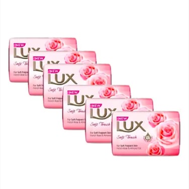 Lux Beauty Soft Touch Soap Bar Pink 115GR 5+1 Free