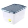 MyChoice Rolling Storage Box With Casters A Blue And Clear 50L