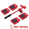 5-Pieces Furniture Moving Heavy Hand Tool set Furniture Lifter Mover for Sofa Bed Cabinet Wheel Bar + Mover Roller Transport