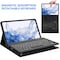Galaxy Tab S7 FE 5G Case with Keyboard, Compatible with Samsung Galaxy Tab S8 Plus/S7 FE/S7 Plus 12.4 inch - 7 Colors Backlit Removable Keyboard, Smart Cover, Black