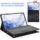 Galaxy Tab S7 FE 5G Case with Keyboard, Compatible with Samsung Galaxy Tab S8 Plus/S7 FE/S7 Plus 12.4 inch - 7 Colors Backlit Removable Keyboard, Smart Cover, Black