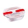 علبة أطباق بيريكس كوك الحرارية مربعة الشكل مع غطاء سعة 0.35 لتر