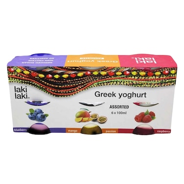 Laki Laki Greek Yoghurt Assorted 100ml x Pack of 6