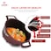 LIFE SMILE Cooking Pot   Aluminum Soup Pot With Glass Lid   100% PFOA Free, Fixed Handle   Multi Layer Non-Stick Granite Coating   oven safe &amp; Scratch Resistant (28CM (6.9 Liters), Red)