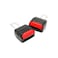 Generic 2-Piece Car Seat Belt Extender Black/Red