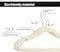 Red Dot Gift 50-Pack Kids Non-Slip Velvet Hangers - ( 35Cm / 14 Inch )Nursery Clothes Hangers, Toddler Hangers, 360 Chrome Swivel Hook (Beige, 50)