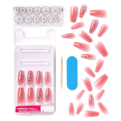 Kiss Jelly Fantasy False Nails KGFJ01C Pink 28 PCS