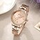 Curren 9009 Quartz Movement Round Dial Stainless Steel Waterproof Women Watch - Rose Gold, White