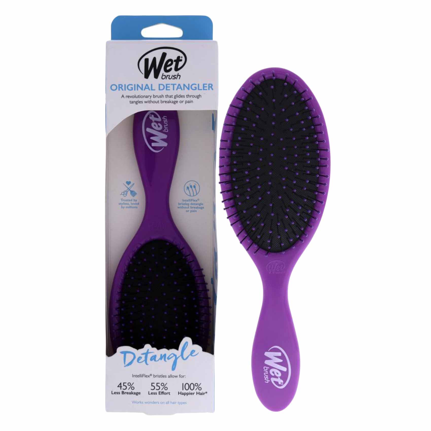 Wet Brush Original Detangler Hair Brush 1 Piece Purple