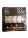 Generic 100-Piece Tea Light Candle White 37 x 11millimeter