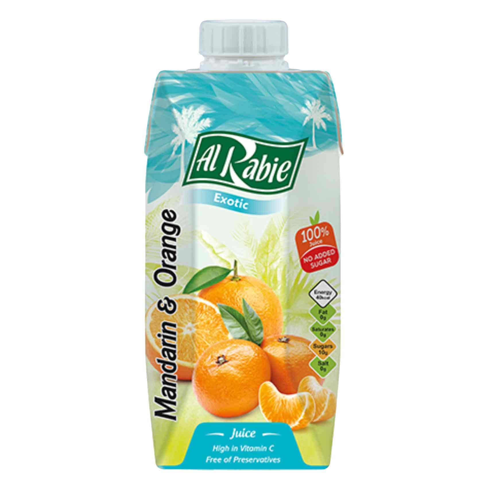Buy Al Rabie Mandarin And Orange Juice 330ml Online | Carrefour KSA