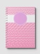 Lowha Spiral Notebook With 60 Sheets And Hard Paper Covers With Abstract Pink &amp; White Cube Design, For Jotting Notes And Reminders, For Work, University, School