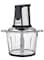 Sonashi Food Chopper With Mincer Grinder Function, Glass Bowl And Quad Blade With Egg Beater, Garlic Peeler &amp; Scraper Blade 3 L 500 W SMC-23G Black/Silver