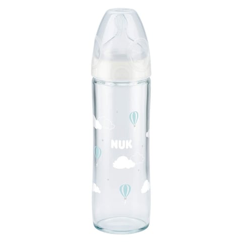 Nuk Baby Feeding Bottle With First Choice Plus Teat SNK327 Clear 240ml