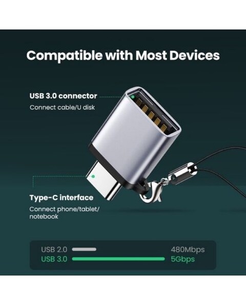 UGREEN Type C to USB 3.0 A Adapter with Lanyard 50283