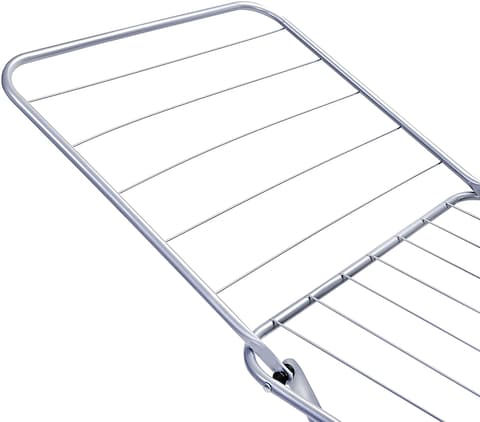 Generic Large Folding Clothes Airer - Drying Space Laundry Washing  Durable Metal Drying Rack   Multifunctional Air Dryer Ideal for Indoor and Outdoor   Easy Store 2 Folding Winged Airer