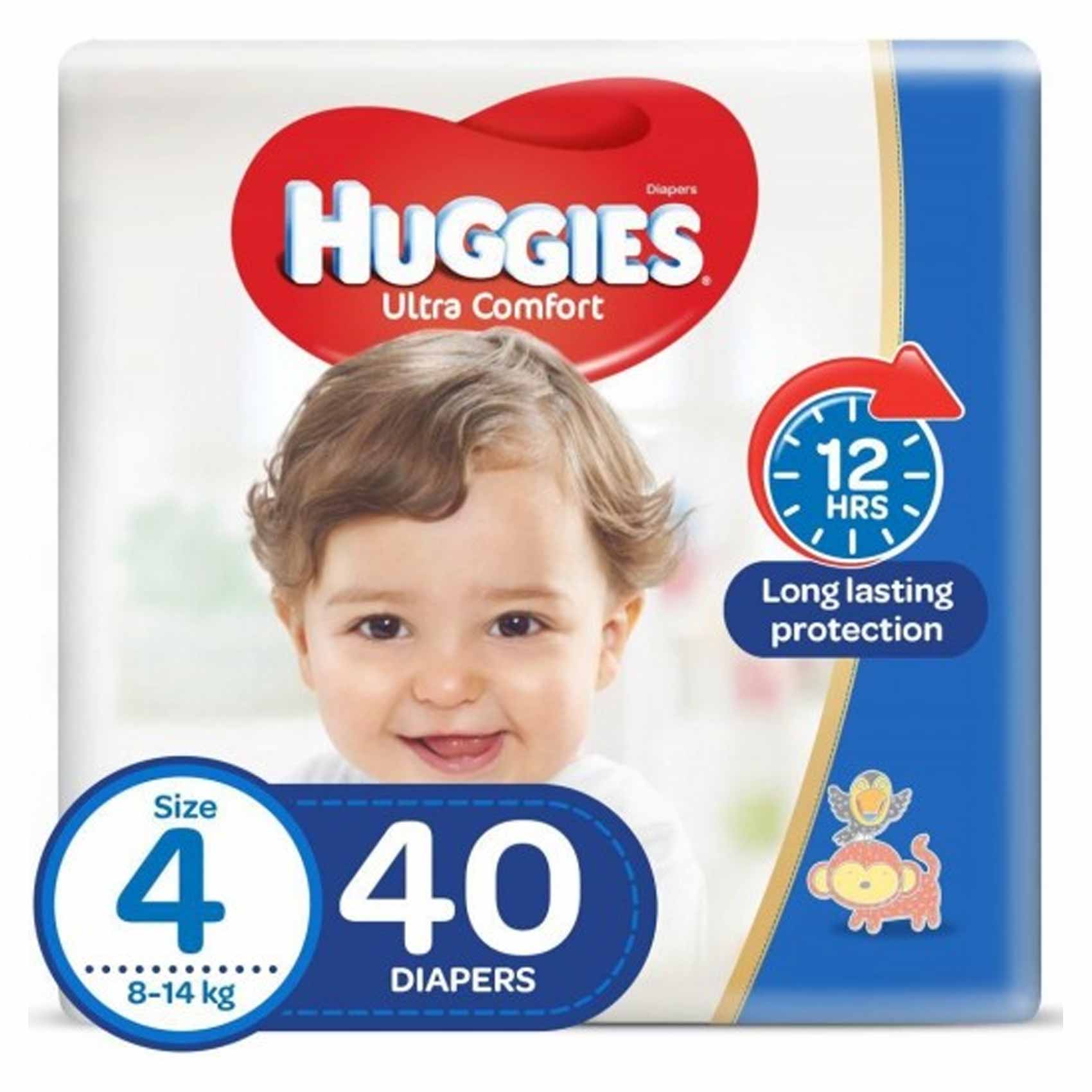 Huggies Diapers No.4 Size 8-14 Kg 40 Diapers