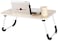 Study Table Foldable Portable Laptop Bed Table Stand Rack Computer Reading Kids Table Anti-Skid Table Home Furniture-Cream Color by lavish