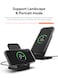 National Geographic Dual Coil Fast Wireless Stand Charger 15W - Black