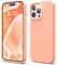 elago Liquid Silicone for iPhone 15 Pro MAX case cover Full Body Protection, Shockproof, Slim, Anti-Scratch Soft Microfiber Lining - Salmon