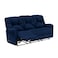 American Polo Velvet Triple Recliner Chair - Dark Blue - American Polo